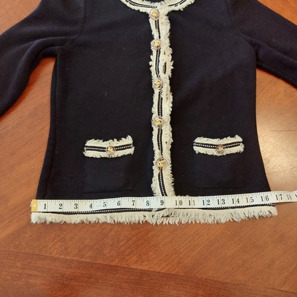 Luisa Spagnoli 100% Virgin Wool Knit Jacket - Picture 12 of 14